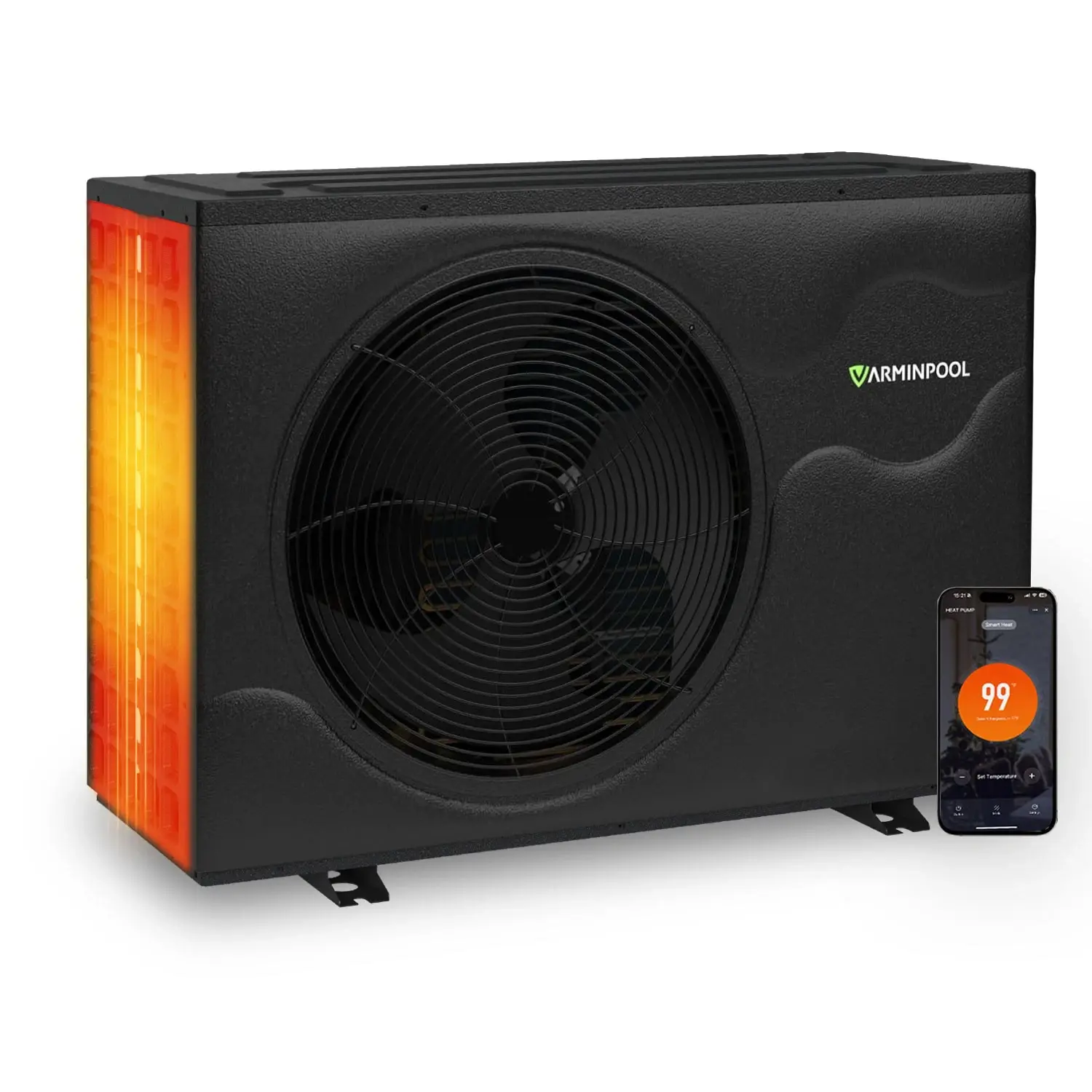 58000BTU Smart Inverter Pro Pool Heat Pump for Inground & Above Ground Pools up to 18000 Gallons, WiFi Enabled Electric Pool Heater with Heating & Cooling, 220V, Timer Control