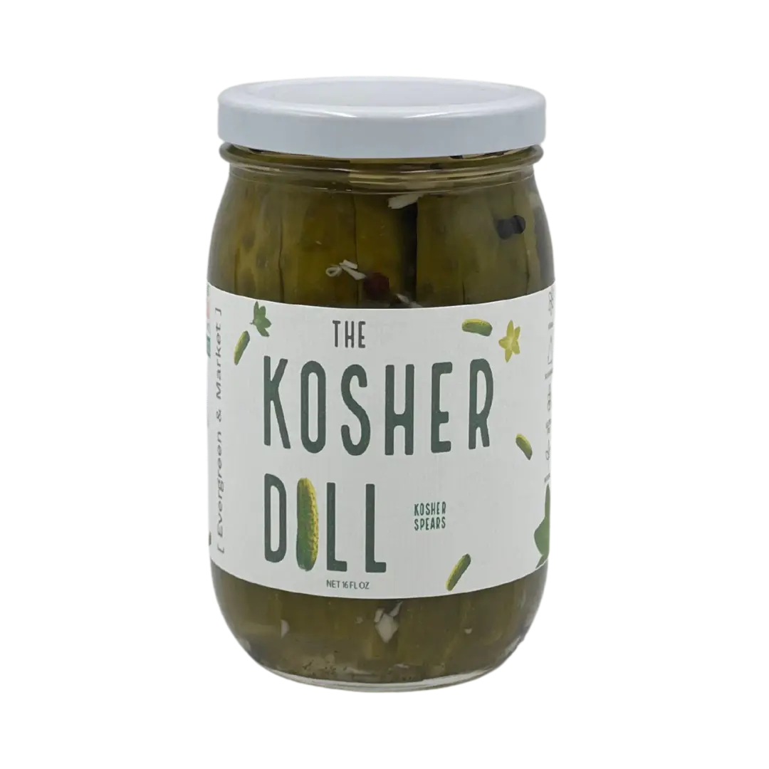 The Kosher Dill - Spears 17 oz Glass Jar with Resealable Lid Robust Garlicky Tangy Flavor for Salads & Cocktails