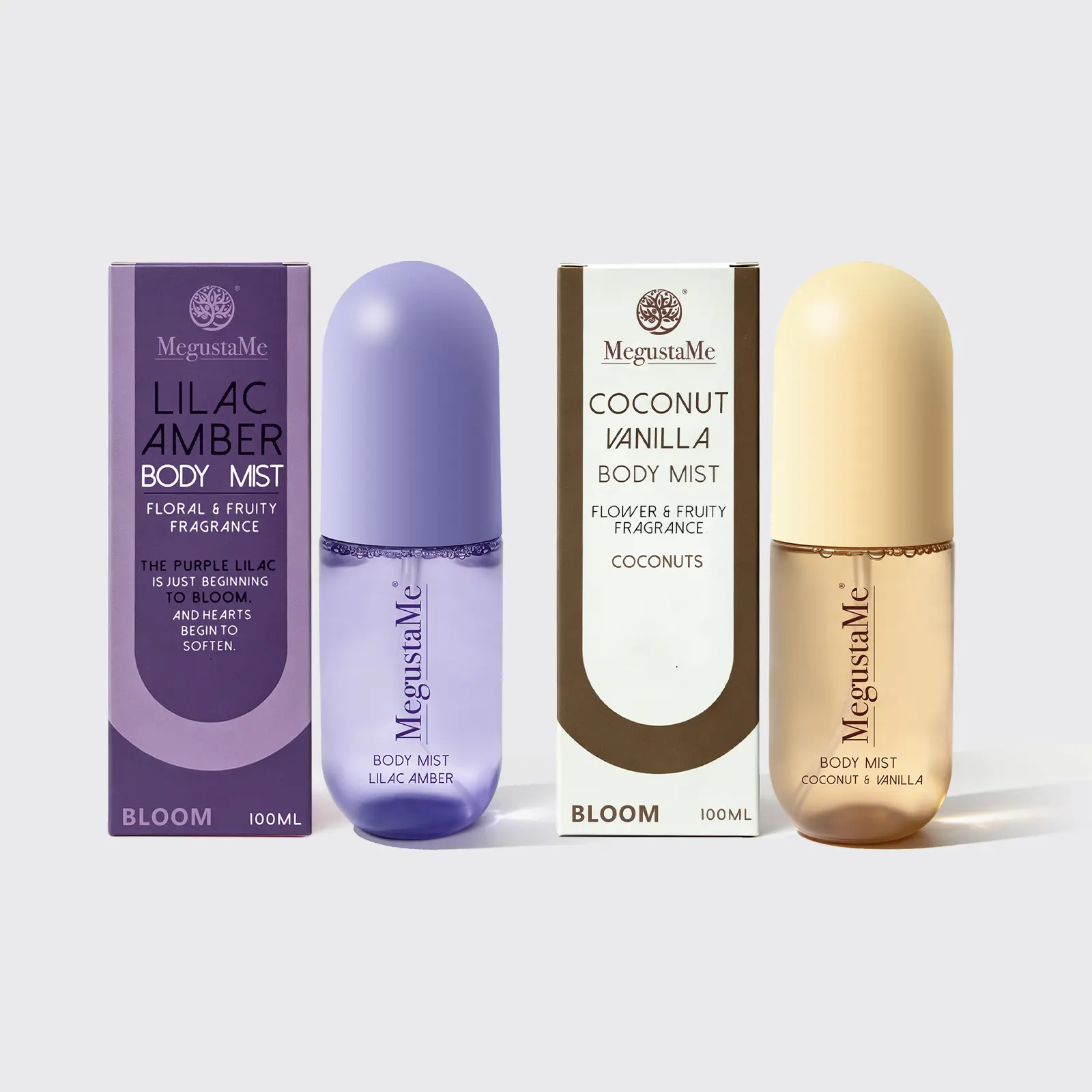 Unisex Lilac Amber Floral Body Mist Multi-Pack - 100ml Perfume/Cologne Bottle for Adults, Long-Lasting Smooth Mist, Daily Use, Soothing Skin Scent, Multipurpose Body & Hair Spray