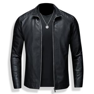 Men’s fashion leather jacket, front pockets, regular fit, suitable for spring/autumn, urban casual outdoor wear, spring/autumn jacket | modern casual jacket | functional pockets