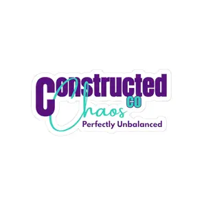 Sticker — "Constructed Chaos Co: Perfectly Unbalanced" Logo Kiss-Cut Sticker