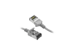 Nippon Labs 60CAT8-2-30GY 2 ft. Cat.8 U/FTP Slim Ethernet Network Cable Gray 30AWG - Latest 40Gbps 2000Mhz RJ45 Patch Cord