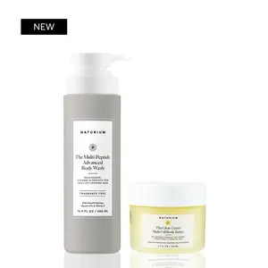 Naturium The Rejuvenating Body Duo, Multi-Peptide Advanced Body Wash and Glow Getter Multi-Oil Body Butter