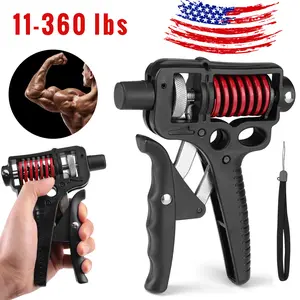 11-360 lbs Hand Grip Strengthener Workout Forearm Grip Adjustable Resistance Hand Gripper Finger Stretcher Grip Ring Stress Relief for Athletes