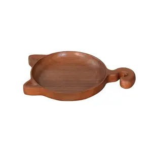 Solid Wooden Serving Tray Cat Shaped Decorative, 1 Piece Wooden Serving Tray,  Family Gift Cake Tray , Fruit Tray , Home Dessert Tray , Outdoor Patio Table Decoration Tray
