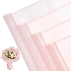 20 Sheets Flower Wrapping Paper,  Floral Bouquet Wrapping Paper, Florist Supplies Packaging Paper for Birthday, Party, Wedding and DIY Crafts - Pink