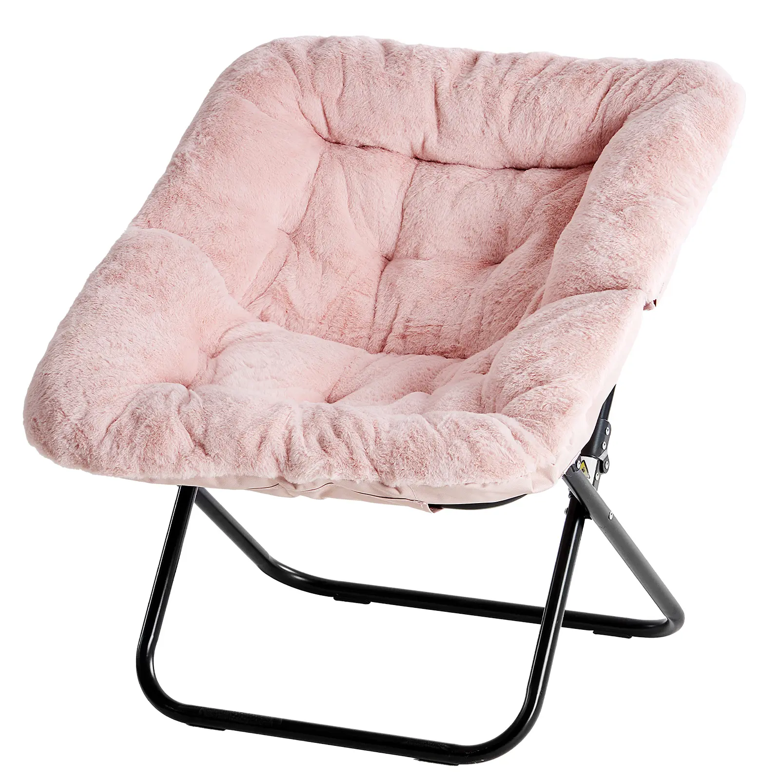 Comfy Chair for Adults, Soft Faux Fur Foldable Lounge for Bedroom Living Room Dorm Rooms Flexible Reading Chair for Teens, Large Size, Square Shape