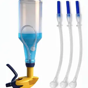 3 PCS Universal Fit 360° Spray Bottle Adapter, Includes Spray Bottle + Nozzle, Weighted Tube Replacement for Sprayers, Upside Down Multi-Angle Sprayer Attachment