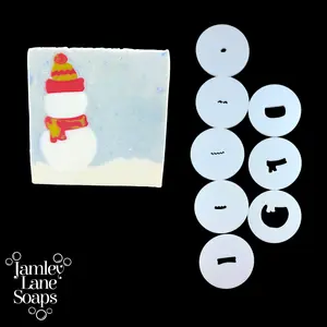 Snowman with Hat & Scarf: 8-Piece XL Extruder Disc Set
