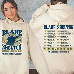 2025 Blakee Tour Sshelton 2 Sides Shirt, Country Music Concert, Fan Merch, Unisex Sweater Pullover Tee