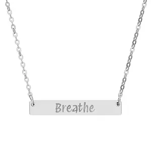 Breathe Horizontal Bar Necklace