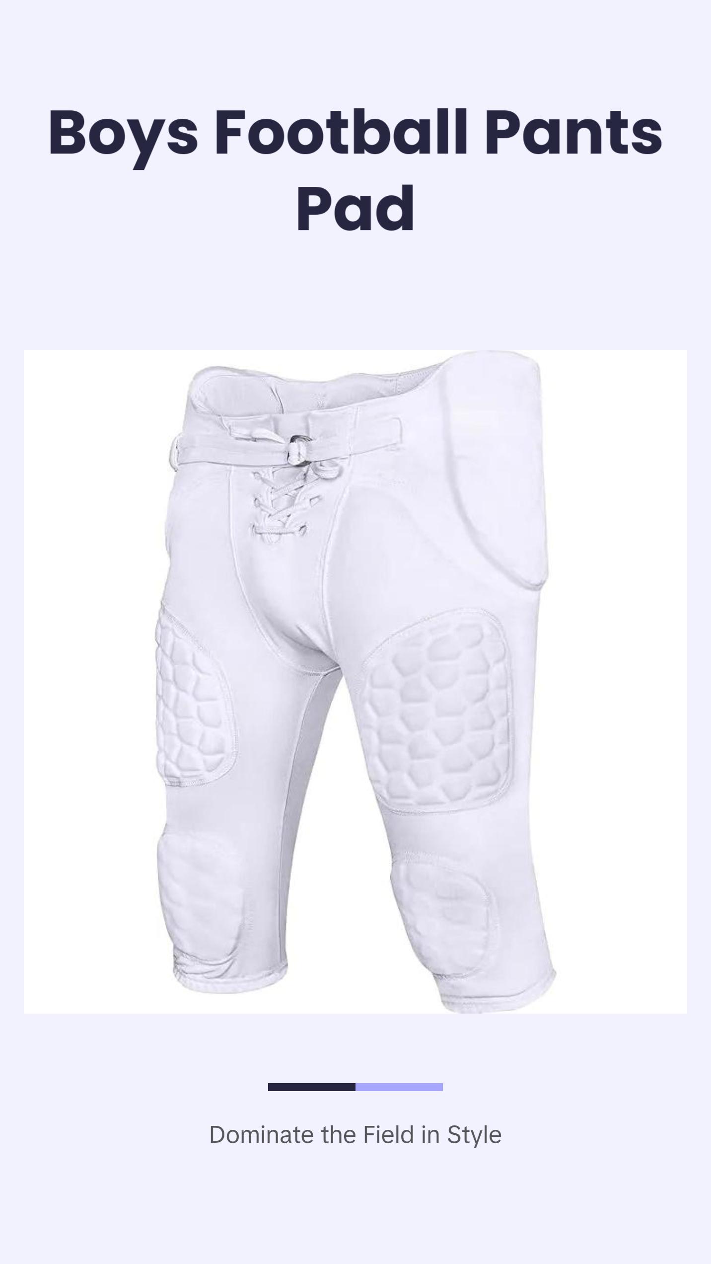 Exxact Sports Rebel Mens Integrated Football Pants with Built-in Pads, Lightweight Football Practice Pants with Lace-up Fly (A, White)