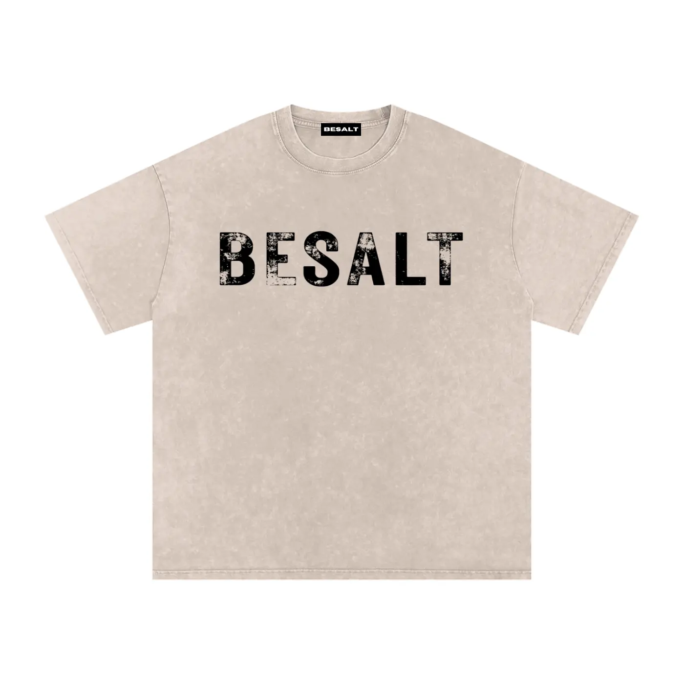 PAID IN FULL | APRICOT & LIGHT GREY | Snow Washed Oversized Cotton T-Shirt