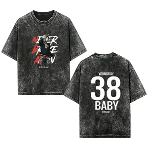 [EOVCAU]Never Broke Again Vintage acid wash Shirt,YoungBoy 38 Baby Graphic Printed T-shirt,The Last Slimeto Unisex Crewneck T-shirt, Richest Opp Casual Harajuku Sportwear tee,Hip Hop Rap Style Tee Merch,Gift For Her Him