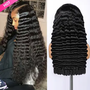 【Hot Sale】Lemoda 13x6 Burmese Loose Deep Wave Curly Wig Human Hair 200 Density 13x4 Curly Lace Front Wigs Human Hair HD Transparent Lace Wig Pre Plucked 15A Burmese Virgin Human Hair Wigs for Women summerwins