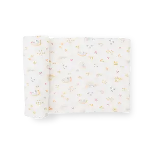 Stretch Knit Swaddle Blanket - Rainbows