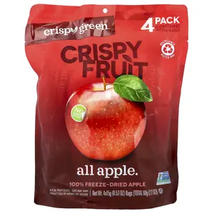Crispy Green Crispy Fruit, All Apple, 4 Pack, 0.53 oz (15 g) Each