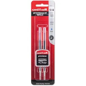 Uni-ball UBC35973 1 mm Jetstream RT Refills Bold Point Pen, Blue - Pack of 2
