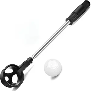 Stainless Steel Golf Ball Picker, Retractable Design, Durable Golf Accessory, Easy Recycling, Sustainable Use, 1 Piece