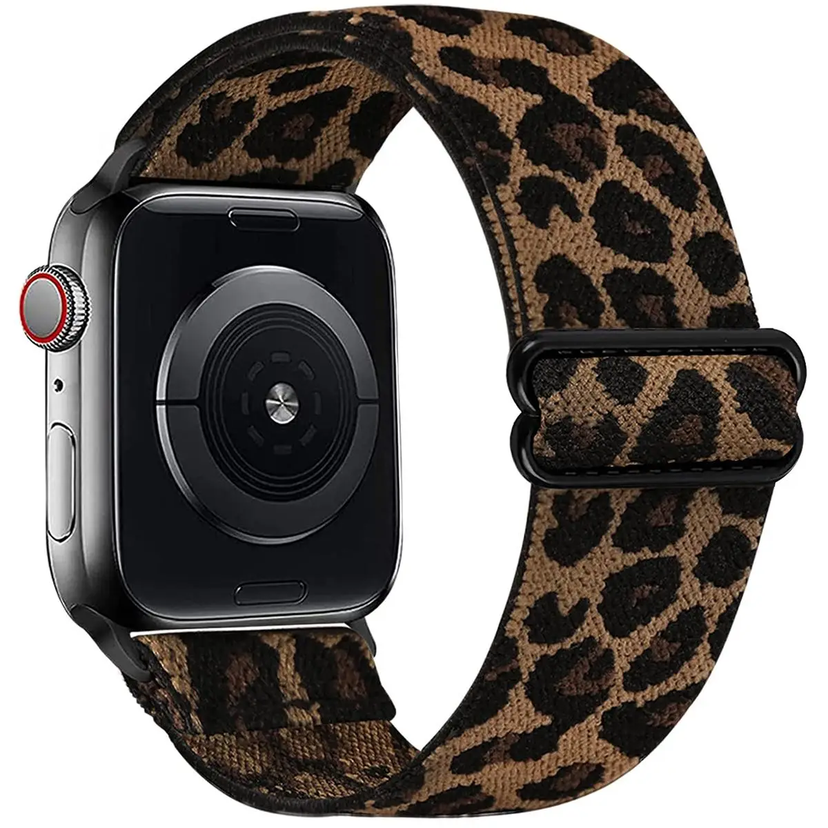 Trendy Leopard Print Watch Band, Replacement Nylon Watch Strap, Fashion Wearable Accessories Compatible with Apple Watch Series