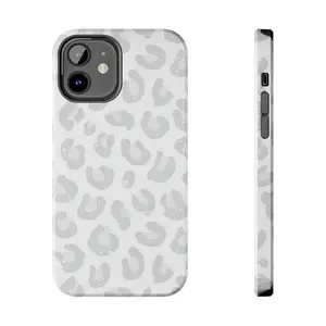 Leopard Print - Silver Gray And White Iphone Case 11-17