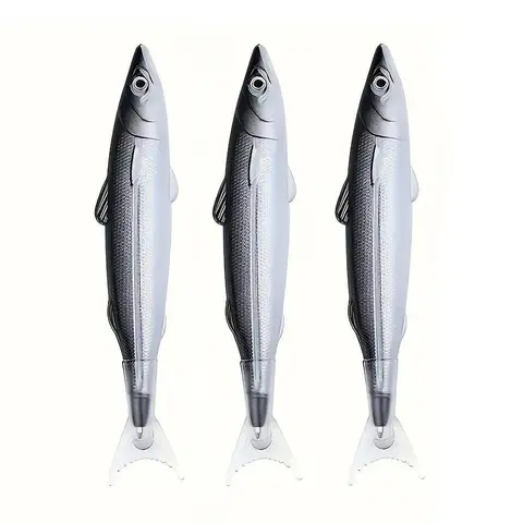Fish Shaped Ballpoint Pen, 3 Counts Cute Ocean Fish Ballpoint Pen, Creative Salty Fish Simulation Pen for Students and Adults, Stationery Supplies, Special Pen, Writing Pen, Specialty Pen, Stationery Writing Tools