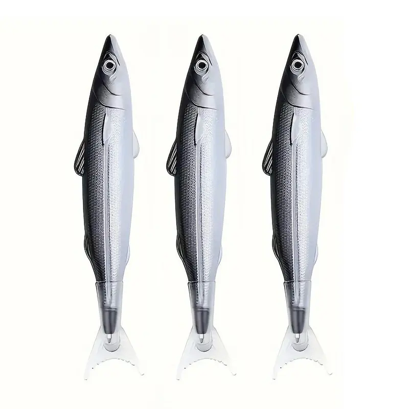 Fish Shaped Ballpoint Pen, 3 Counts Cute Ocean Fish Ballpoint Pen, Creative Salty Fish Simulation Pen for Students and Adults, Stationery Supplies, Special Pen, Writing Pen, Specialty Pen, Stationery Writing Tools