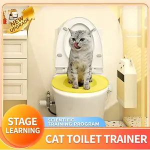 Cat Training Toilet Upgrade, Automatic Cat Litter Box Trainer, Convenient Pet Bathroom Solution, Essential for Cat Owners