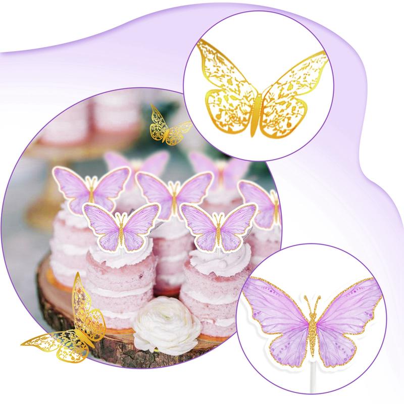 Purple Butterfly Birthday Decorations Pink Balloon Arch Kit Foil Butterfly Balloon,95pc Happy Butterfly Birthday for Girl Baby Shower Party Decor FathersDayGift