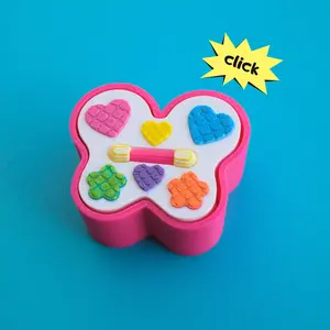 90s Butterfly Eyeshadow Fidget Clicker Keychain Bag Charm Nostalgia Retro Y2K