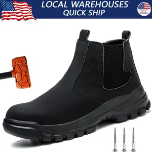Water Proof Safety Work Shoes For Men Steel toe Boots Male Footwear Indestructible Construction Work Shoes New Fashion Protective Boots
