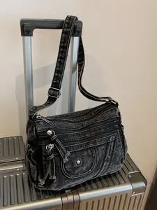 Casual Fashion Multi-Pocket Denim Bag, Single Shoulder Crossbody, Perfect for Daily, Versatile and Stylish, Fashionable Versatile Purse, Casual Trendy Bag, Crossbody Bags