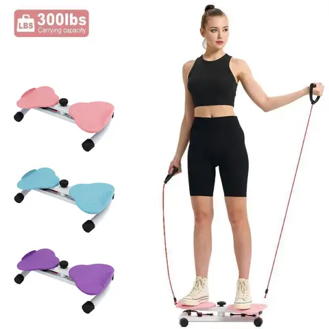 Waist Twist Exercise Machine - Stomach Workout Equipment, Home Workout Machines with Stable Base, Non-Slip Design, Quiet Fitness Board, Adjustable Intensity, 300 lbs Capacity for Full Body Exercise Home Gym Use