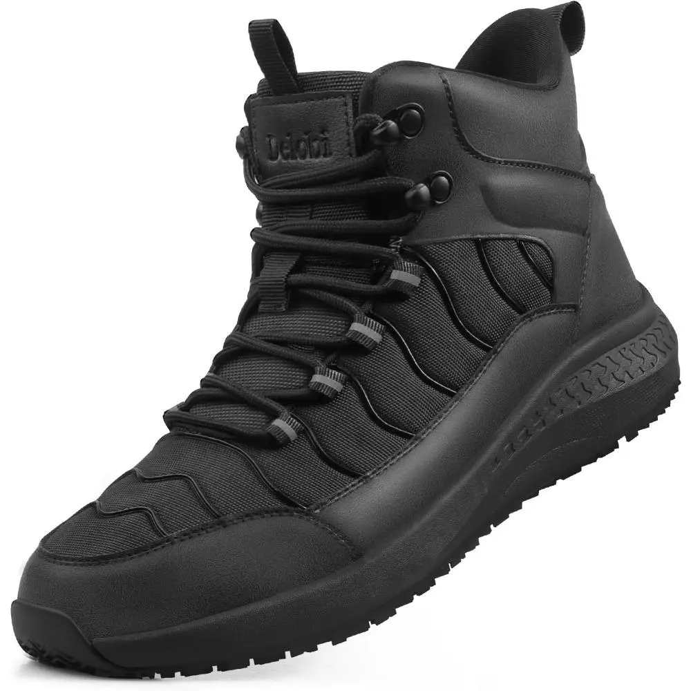 Men's Closed Waterproof Worker Boots - Oxford Fabric Upper, Slip-Resistant, Ankle Support, Soft Cushioned Rubber Sole, Abrasion-Resistant, Well-Designed Pattern, Durable, for Hiking Walks, Casual Use, All Seasons, Boot, Footwear, Walking Shoes, Grip On We