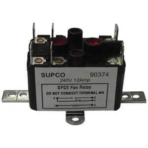 90380 General Purpose Fan Relay, 13 A Load Current, 24 V Coil Voltage, Normally Open and Normally Closed Contacts