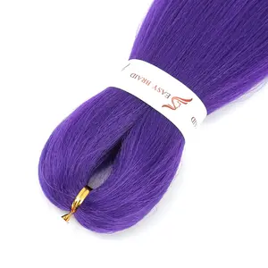 Beyond Beauty Long Purple Braiding Hair 30 Inch, Pre Stretched Synthetic Braiding hair for Braids,1 Packs Purple Rumi Hair Extensions for Stage Party Halloween Costume Cosplay