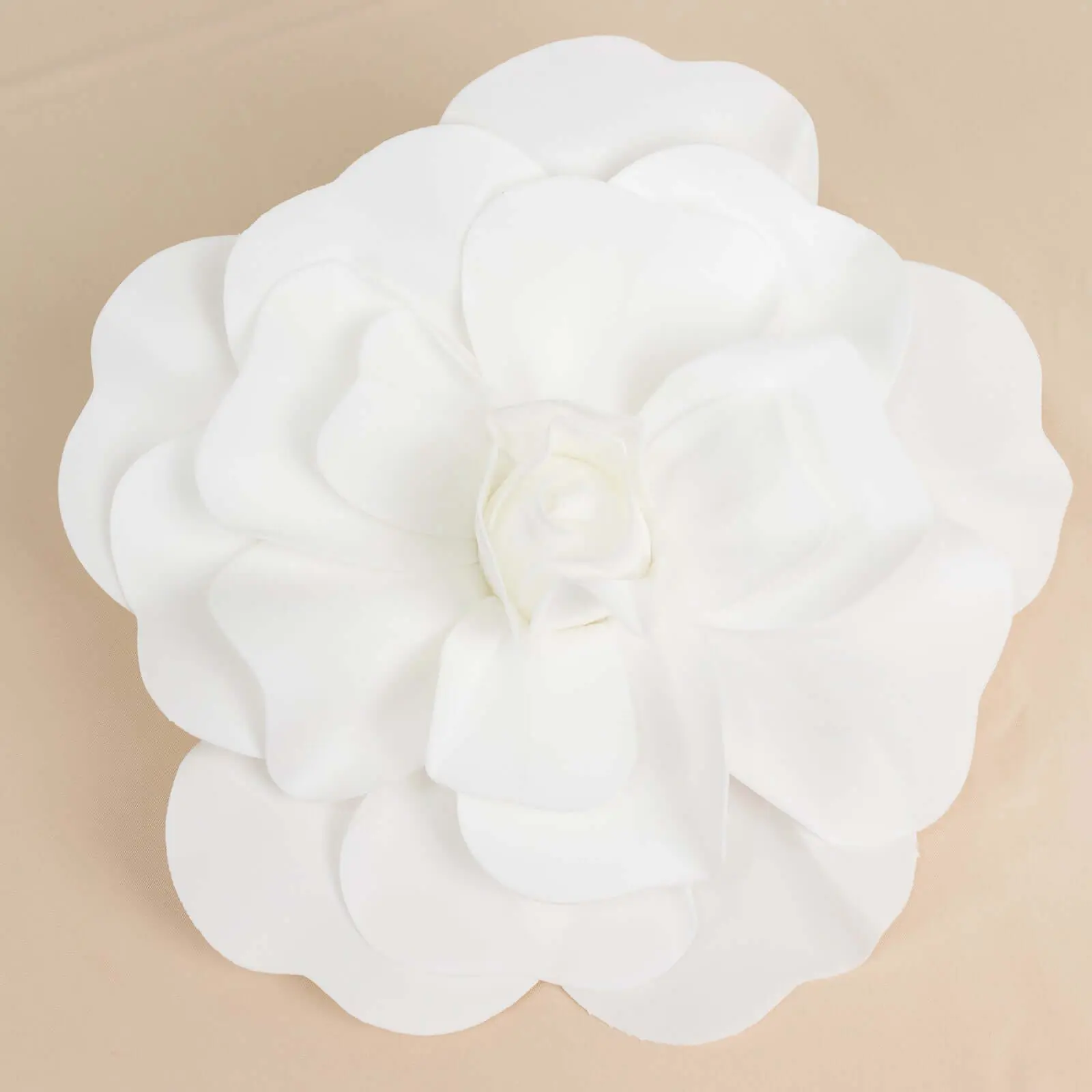 16-Inch Giant Fake Silk Roses, 4-Pack Large White Real Touch Artificial Foam DIY Craft Flowers for Decorative Floral Home Decor