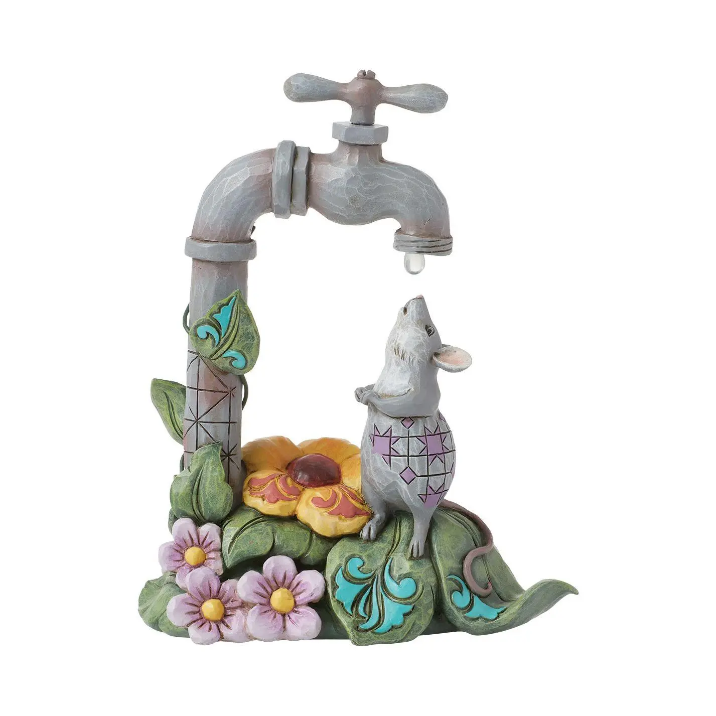 Jim Shore Mouse with Waterdrop Figurine 6in H