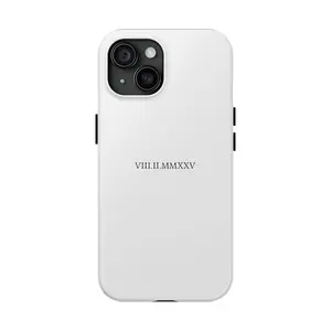 Custom Roman Numeral Date Couple Phone Case