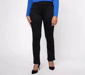 NYDJ High Rise Billie Mini Bootcut Jean - Black