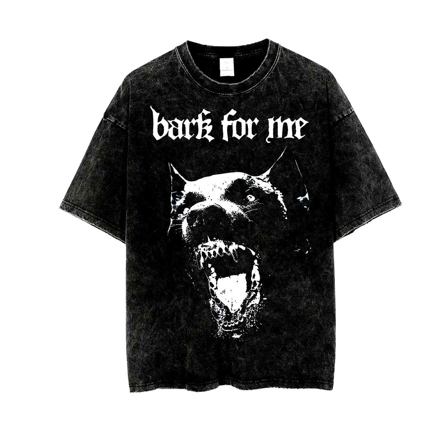 (100% Cotton) Unisex Vintage Bark For Me Wash Tee Shirt, Oversized Women Gym T-shirt, Gift for Gym, Gift for Girls