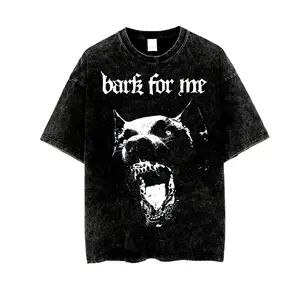 (100% Cotton) Unisex Vintage Bark For Me Wash Tee Shirt, Oversized Women Gym T-shirt, Gift for Gym, Gift for Girls