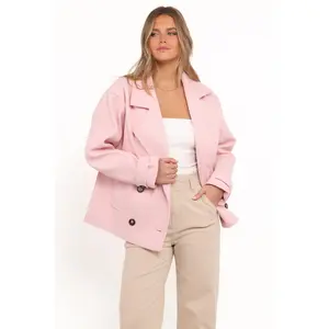 Lindy Cropped Coat - Baby Pink