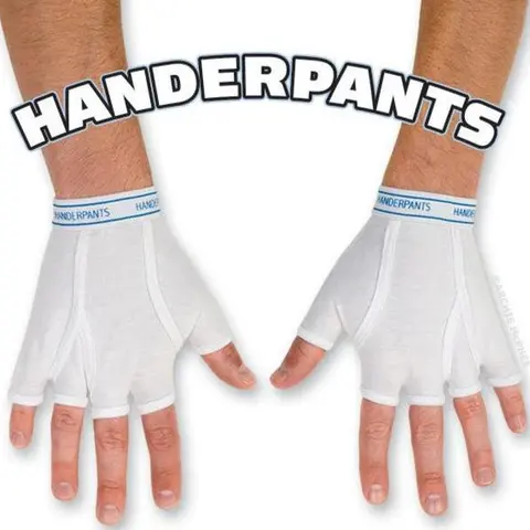 HANDERPANTS Fingerless Gloves Underpants For Your Hands Gag Joke - Archie McPhee