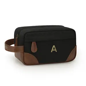 CLOUDWINGS Personalized Gifts for Men Dad - Initial Travel Toiletry Bag Hanging Dopp Kit, Waterproof Shaving Bag with Large Capacity, Fathers Day Birthday Gifts for Him Dad Husband Boyfriend