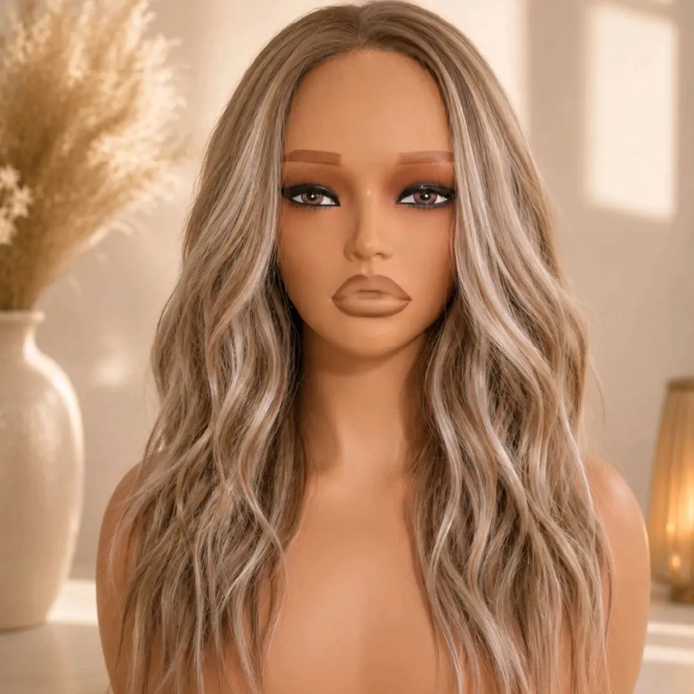 Ash Smoky Mushroom Synthetic Monofilament Wig Bundle, 7x7 Lace, Open Wefted, Average Cap Size, Futura Fibers, Velcro Adjusters, 2 Combs (Full Refund Requires Complete Bundle Return)
