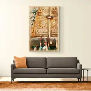 ISLAMIC DECOR-KAABA Poster, Painting Islamic Art-Fine Art Print