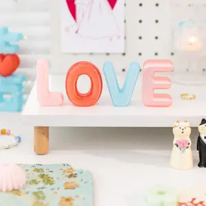 1pc Colorful Dopamine Wedding Blessing Alphabet Love Ornaments,Romantic Home Decoration Ornaments, for Room Decoration Accessories, Wedding Table Decorations, Home Furnishings, Bedroom Decoration Cabinet Ornaments Gift