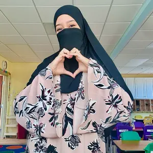 Classic Black Hijab and Niqab Set with Matching Undercap