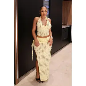 Limonetta Halter Top & Maxi Skirt SET